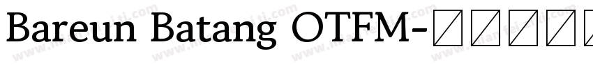 Bareun Batang OTFM字体转换